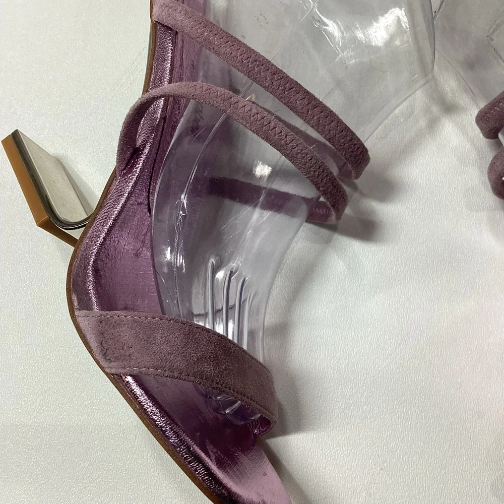 Jeffrey Campbell Geometric Sandal Pink  Suede Metallic - Picture 6 of 16